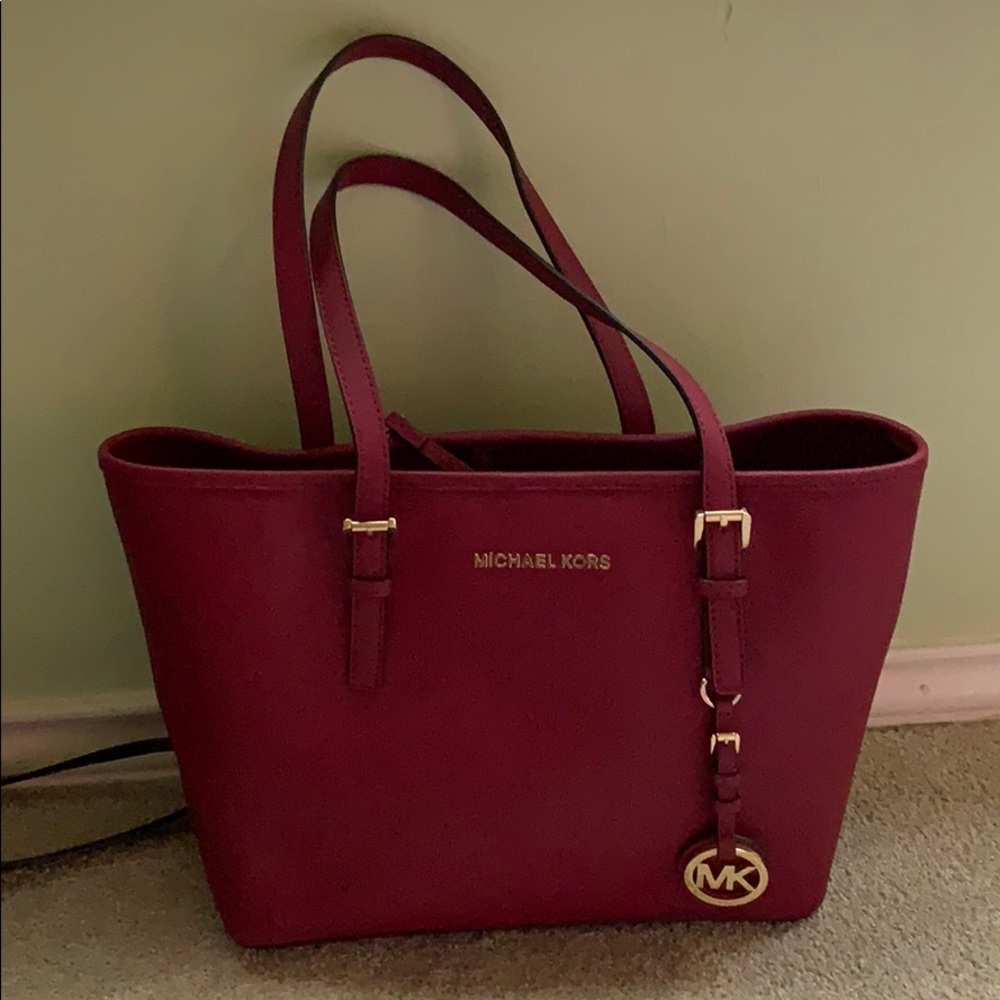 Red Michael Kors purse